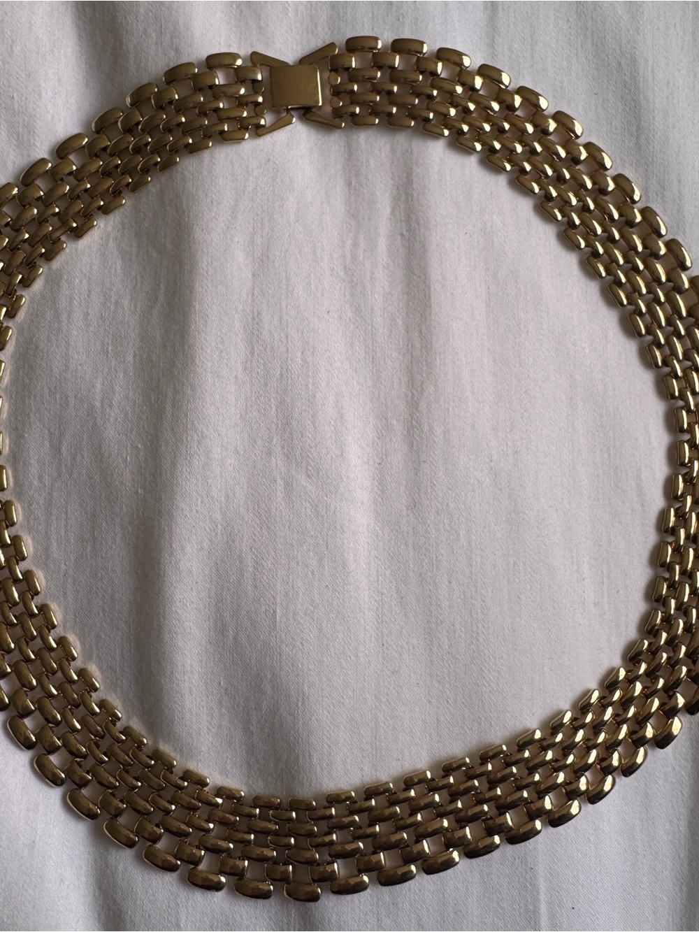 Gold Multi-Row Chain Collar Necklace